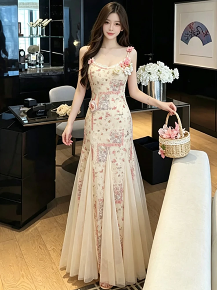 Women Floral Patchwork Ruffled Long Dress Summer Beach Style Elegant Casual Sling Dress 2026 Korean Fashion Bodycon Party Dress
Women Floral Patchwork Ruffled Long Dress Summer Beach Style Elegant Casual Sling Dress 2026 Korean Fashion Bodycon Party Dress
