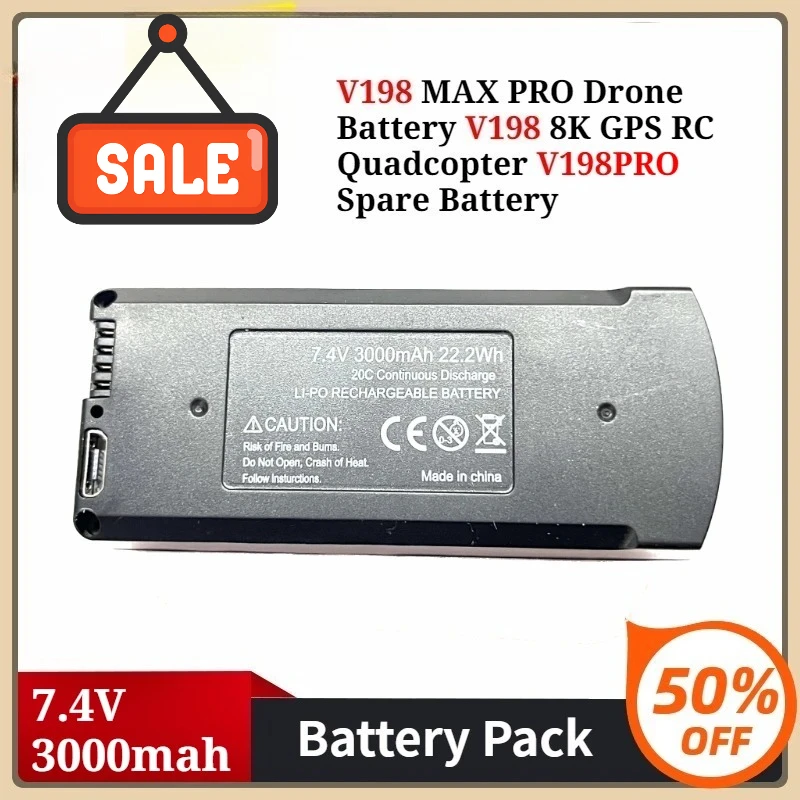 Для V198 MAX PRO Батарея для дрона V198 8K GPS RC Quadcopter V198PRO Запасная батарея Запчасти для дрона 7,4 В 3000 мАч
Для V198 MAX PRO Батарея для дрона V198 8K GPS RC Quadcopter V198PRO Запасная батарея Запчасти для дрона 7,4 В 3000 мАч