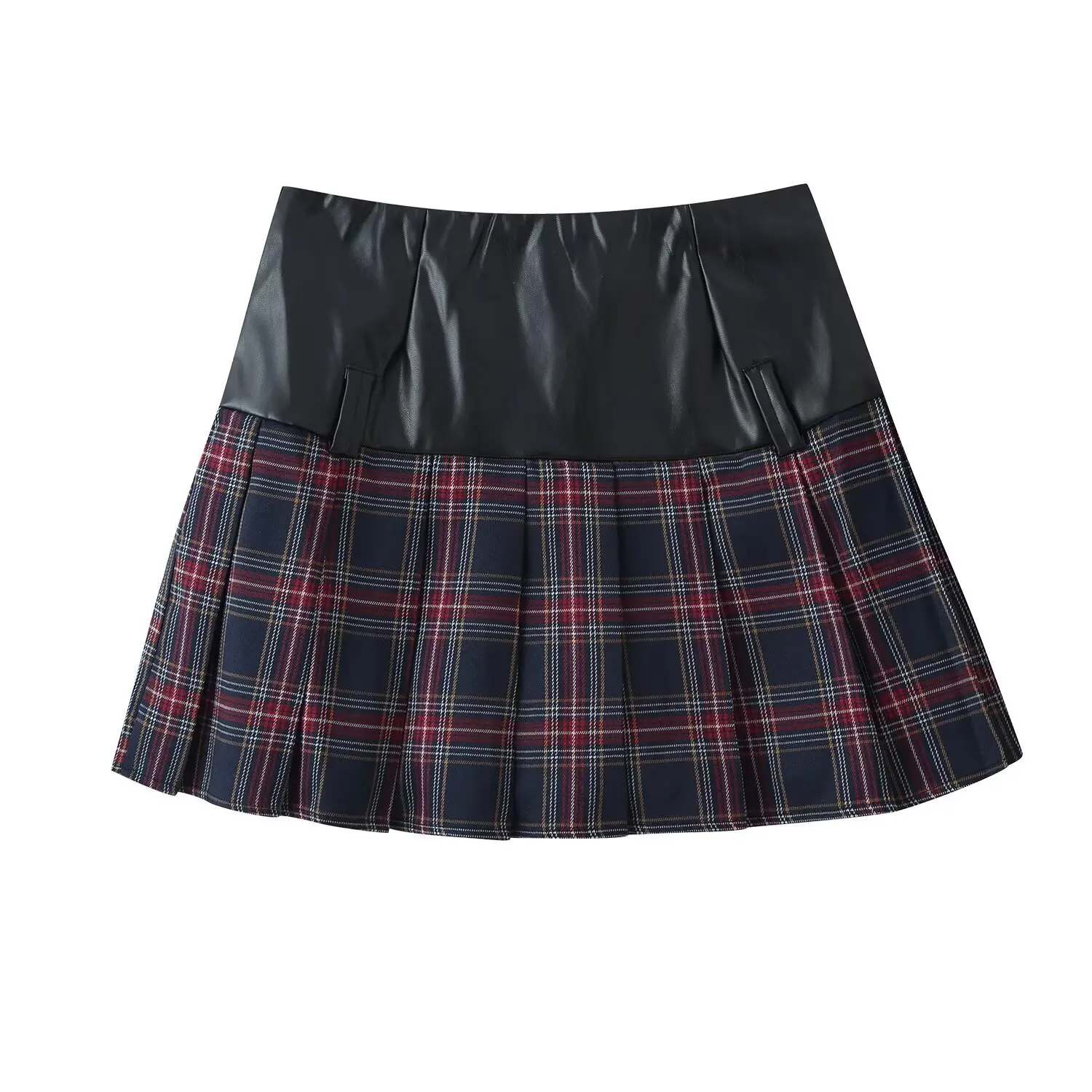 Dave&di Versatile Plaid Patchwork Pu Leather High Waisted Skirt Woman Clothing Faldas Skirts
Dave&di Versatile Plaid Patchwork Pu Leather High Waisted Skirt Woman Clothing Faldas Skirts