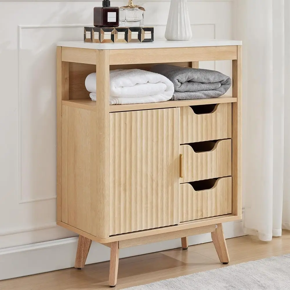 Freestanding Storage Cabinet with Sliding Door, Adjustable Shelves, Marble Top for Living Room (Natural Finish)
Freestanding Storage Cabinet with Sliding Door, Adjustable Shelves, Marble Top for Living Room (Natural Finish)