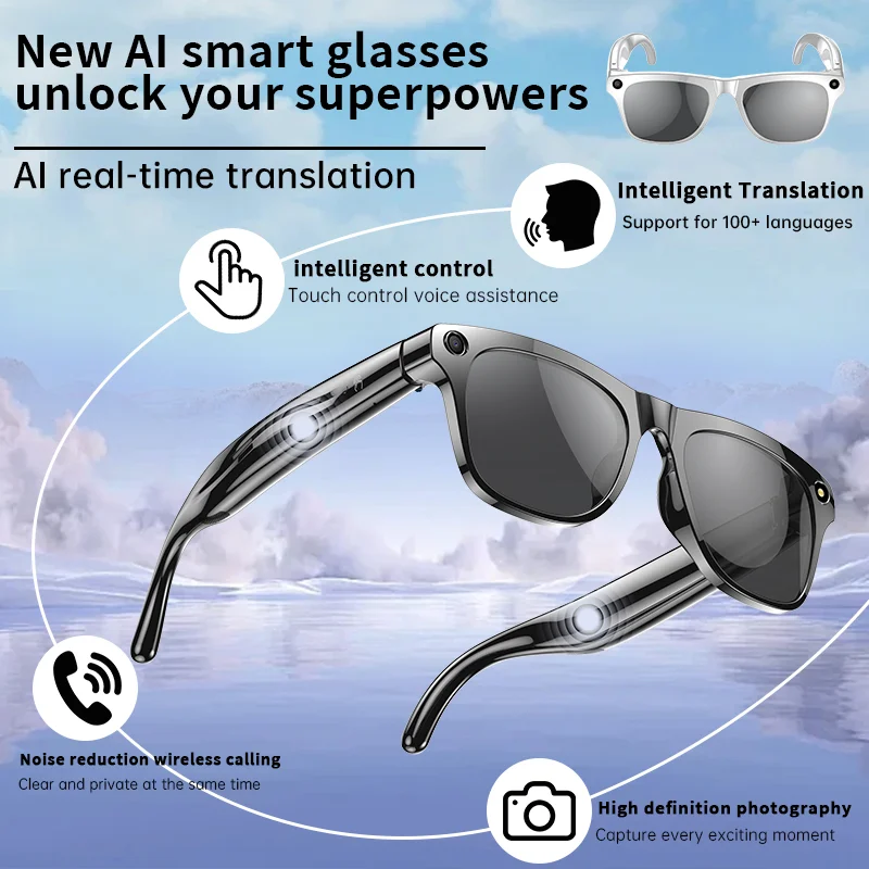 LIGE 100 Вт HD-камера, умные очки, Bluetooth-вызов, аккумулятор 260 мАч, голосовой помощник, интеллектуальный переход, идентификация объекта, солнцезащитные очки
LIGE 100 Вт HD-камера, умные очки, Bluetooth-вызов, аккумулятор 260 мАч, голосовой помощник, интеллектуальный переход, идентификация объекта, солнцезащитные очки