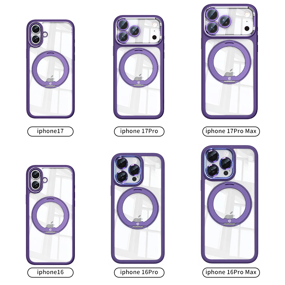 for MagSafe Case for iPhone 17 16 15 14 Pro Max with Removable Lens Protector 360 Rotating Ring Stand Transparent Magnetic Cover
for MagSafe Case for iPhone 17 16 15 14 Pro Max with Removable Lens Protector 360 Rotating Ring Stand Transparent Magnetic Cover