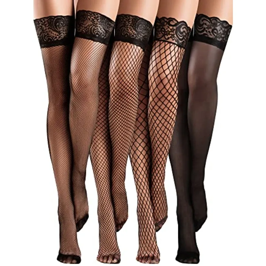 Pairs Fishnet Thigh High Stocking for Women Silicone Lace Top Sheer Over Knee Stockings
Pairs Fishnet Thigh High Stocking for Women Silicone Lace Top Sheer Over Knee Stockings