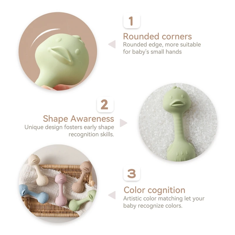 0 3 Months Toys Rattles for Baby Chewing Toys Cartoon Duck Silicone Maracas Baby Silicone Rattle Toys Teether Toys for Baby
0 3 Months Toys Rattles for Baby Chewing Toys Cartoon Duck Silicone Maracas Baby Silicone Rattle Toys Teether Toys for Baby