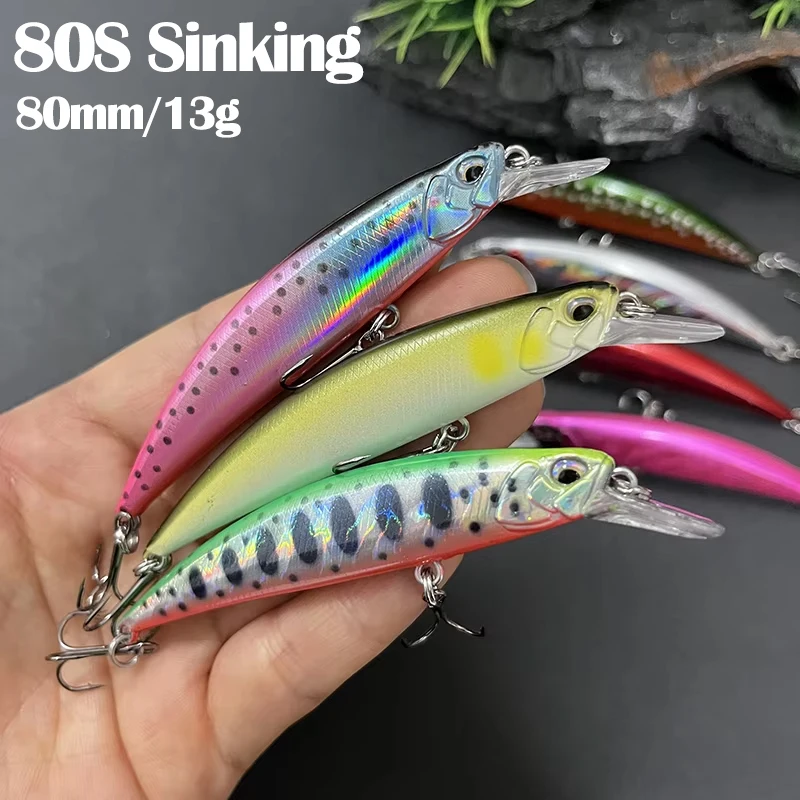 13g 80mm Sinking Minnow Fishing Lure Casting Twitch Trout Bait Ryuki 80S Jerkbait Isca Pesca Wobbler Stream Artificial Hard Bait
13g 80mm Sinking Minnow Fishing Lure Casting Twitch Trout Bait Ryuki 80S Jerkbait Isca Pesca Wobbler Stream Artificial Hard Bait