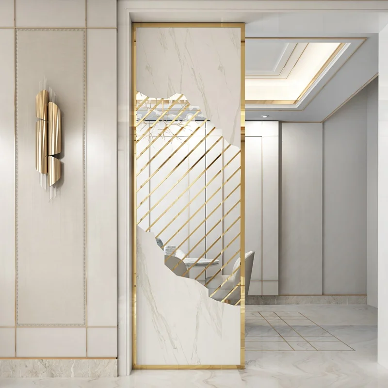 Indoor Screens Partitions Decorative Modern Design Metal Screen Room Divider Marble Colour Wall Divider
Indoor Screens Partitions Decorative Modern Design Metal Screen Room Divider Marble Colour Wall Divider