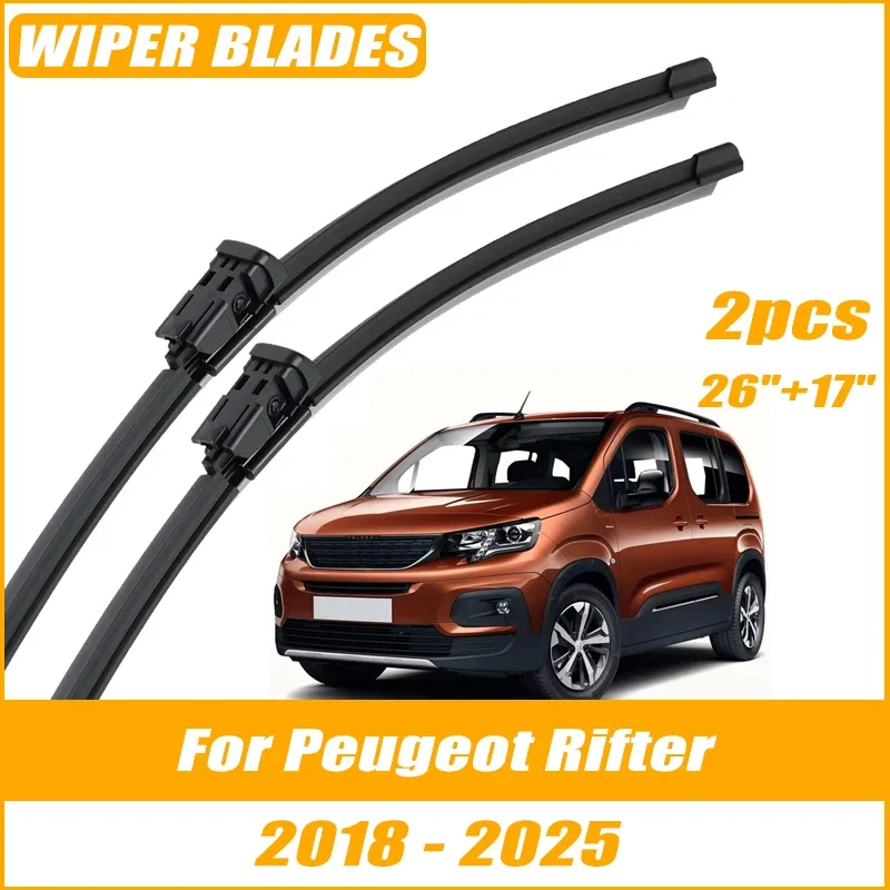 2pcs Wiper Front Wiper Blades For Peugeot Rifter 2018-2025 Windshield Windscreen Clean Window Car Rain Brushes 26"+17"
2pcs Wiper Front Wiper Blades For Peugeot Rifter 2018-2025 Windshield Windscreen Clean Window Car Rain Brushes 26"+17"