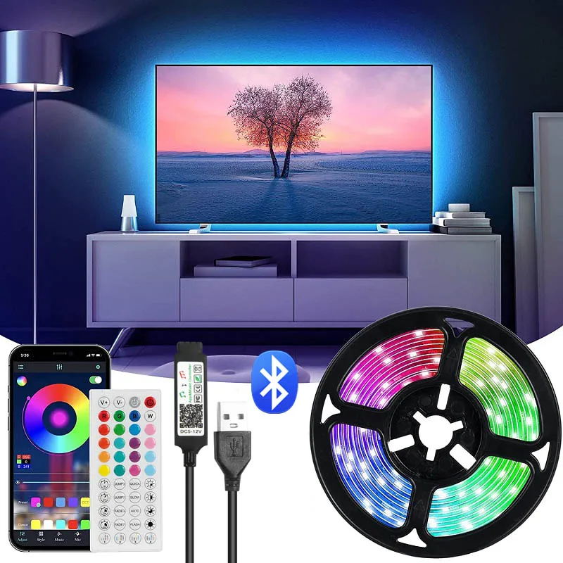 5V LED RGB Colorful Atmosphere USB 4m/13.12ft TV Background 3535 Self-Adhesive Backing
5V LED RGB Colorful Atmosphere USB 4m/13.12ft TV Background 3535 Self-Adhesive Backing