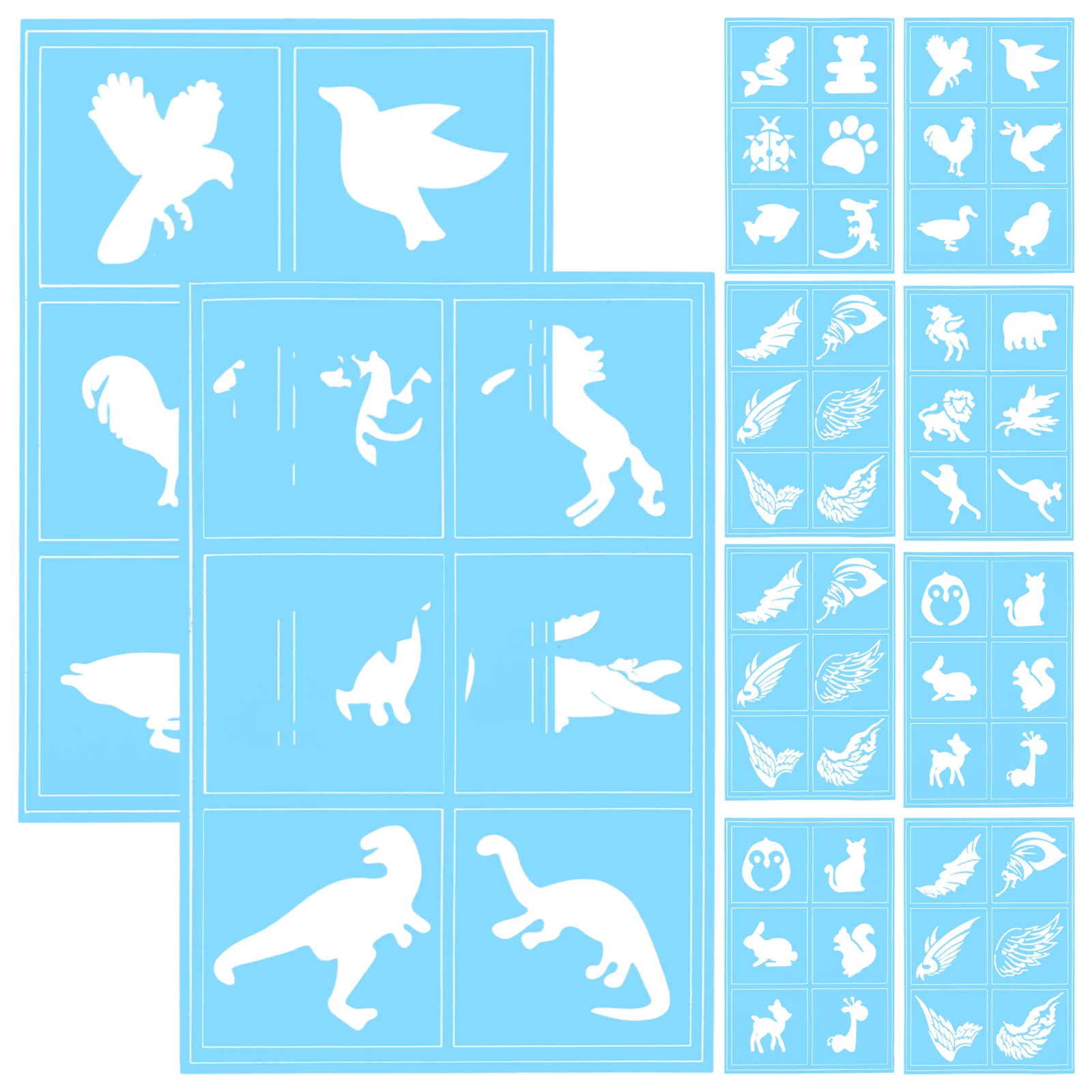 10 Pcs Face Tattoo Template Cartoon Kids Stencils Reusable Water Washable DIY Craft Painting Templates for Face
10 Pcs Face Tattoo Template Cartoon Kids Stencils Reusable Water Washable DIY Craft Painting Templates for Face