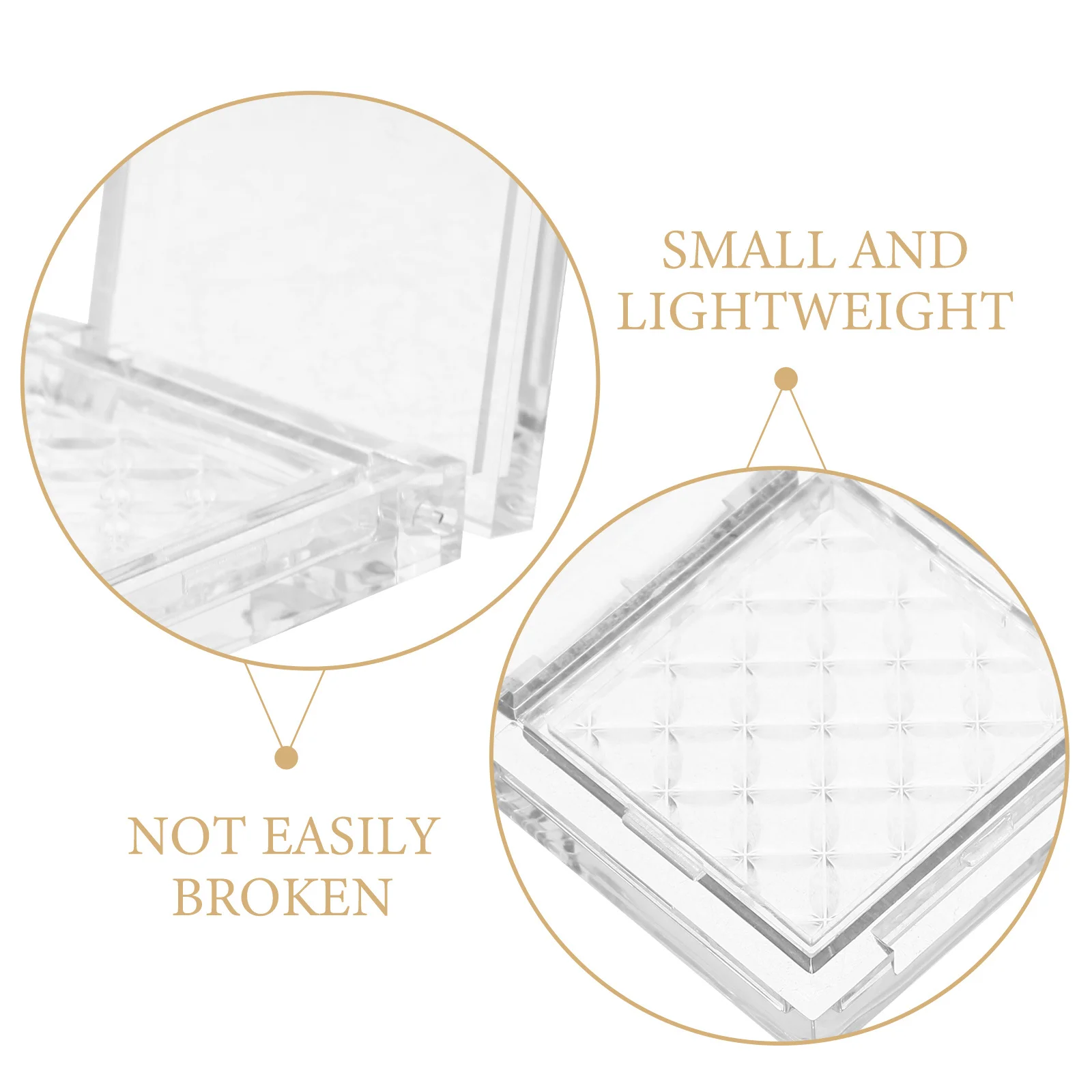 Empty Eyeshadow Pan Plastic Durable Makeup Container Small Reusable Blusher Powder Travel Palette Case for Women
Empty Eyeshadow Pan Plastic Durable Makeup Container Small Reusable Blusher Powder Travel Palette Case for Women