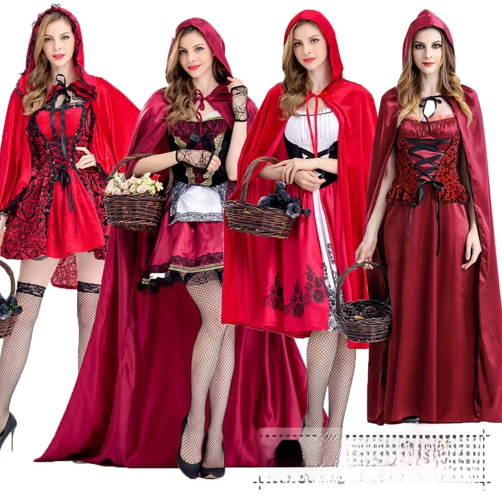 Halloween Stage Performance Costume Gothic Little Red Riding Hood Fairy Tale Story Cosplay Robe Style Women's Ethnic Wear
Halloween Stage Performance Costume Gothic Little Red Riding Hood Fairy Tale Story Cosplay Robe Style Women's Ethnic Wear