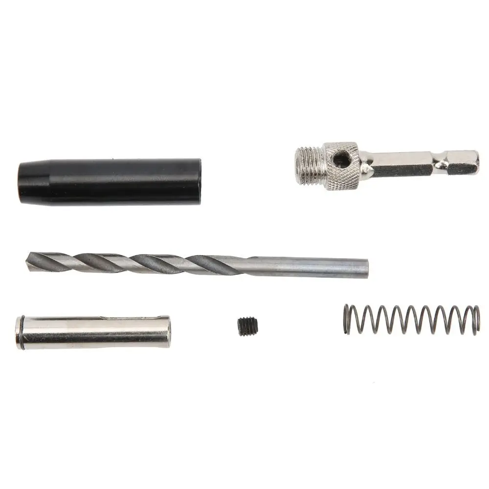 8Pcs 1/4" Hex Shank Self Centering Drill Bit Set Quick Change Sizes 5/64" - 1/4" Hinge Drill Bit Set with Hex Key 8 Drill Bits
8Pcs 1/4" Hex Shank Self Centering Drill Bit Set Quick Change Sizes 5/64" - 1/4" Hinge Drill Bit Set with Hex Key 8 Drill Bits