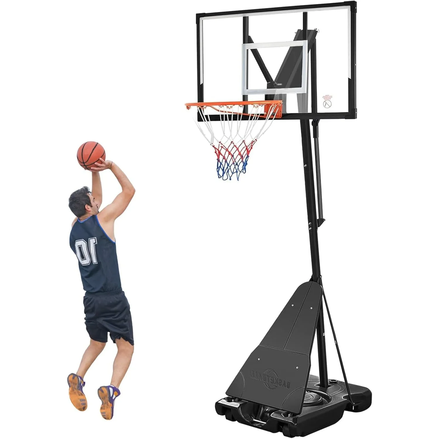Basketball Hoop Outdoor, 5.2-10FT Height Adjustable Portable Basketball Hoops with 44 Inch Shatterproof Backboard
Basketball Hoop Outdoor, 5.2-10FT Height Adjustable Portable Basketball Hoops with 44 Inch Shatterproof Backboard