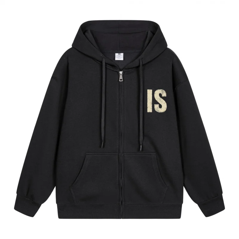 Men's Zip-Up Hoodie Black Hoodie With Gold Print 2025 New Style Casual Couples’ Style Couples’ Style
Men's Zip-Up Hoodie Black Hoodie With Gold Print 2025 New Style Casual Couples’ Style Couples’ Style
