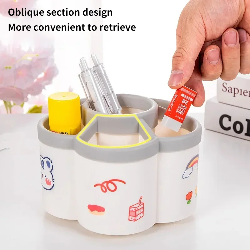 360° Rotating Pen Holder Large Capacity Cute Pencil Storage Box Desktop Organizer School Office Stationery
360° Rotating Pen Holder Large Capacity Cute Pencil Storage Box Desktop Organizer School Office Stationery