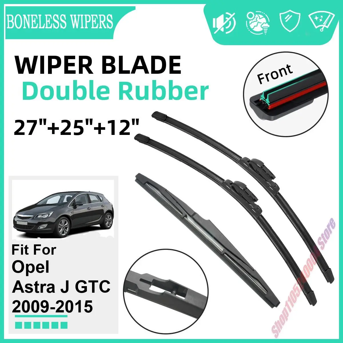 Double Rubber Car Wiper Blades For Opel Astra J GTC 2009-2015 Windshield Wipers Rubber Car Accessories 2011 2012 2013 2014 2015
Double Rubber Car Wiper Blades For Opel Astra J GTC 2009-2015 Windshield Wipers Rubber Car Accessories 2011 2012 2013 2014 2015
