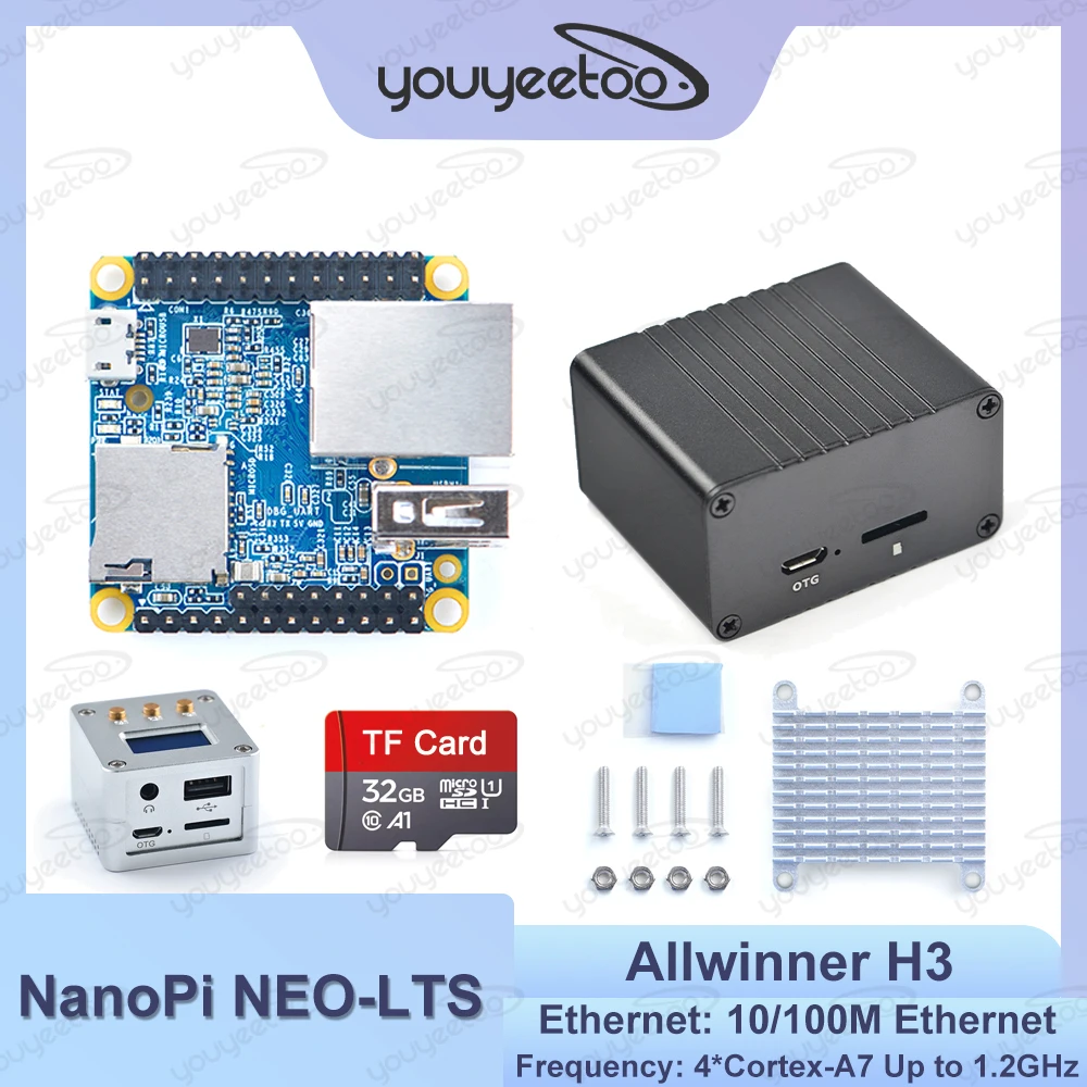 Nanopi NEO-LTS Open Source Development Boards Allwinner H3 SOC 512MB DDR3 RAM Quad-Core Cortex-A7 Ubuntu Ready Openwrt Armbian