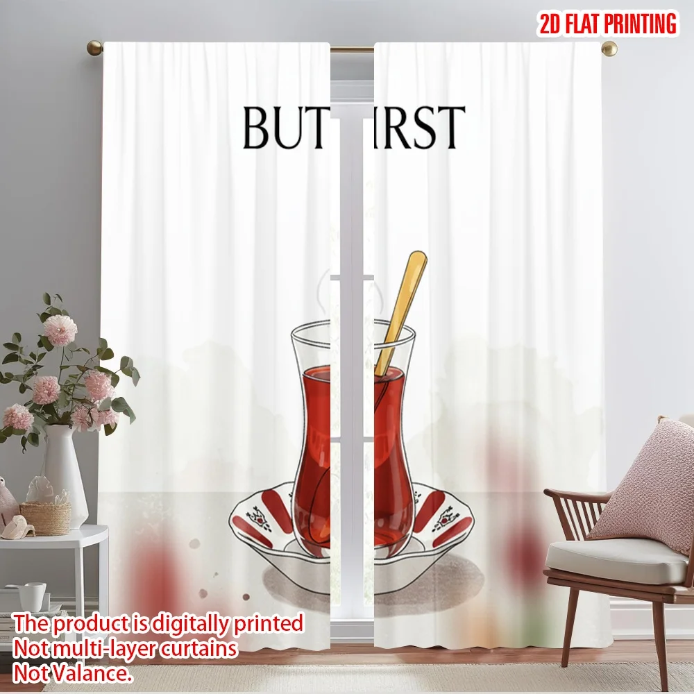 2pcs 2D flat printing Scene Curtain But First Tea Polyester Without Electricity Festive Curtains for Classroom Office
2pcs 2D flat printing Scene Curtain But First Tea Polyester Without Electricity Festive Curtains for Classroom Office