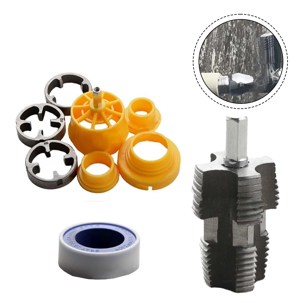 4 Points 6 Points Water Pipe Internal Thread Opener Pvc Plastic Pipe Threader Thread Die Kit Plumbing Repair Electric Drill
4 Points 6 Points Water Pipe Internal Thread Opener Pvc Plastic Pipe Threader Thread Die Kit Plumbing Repair Electric Drill 