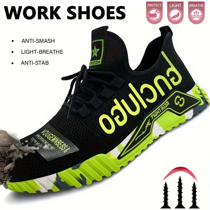 Steel Toe protection Shoes Anti smashing Anti-Puncture Men's Safety Shoes Lightweight Breathable Men's Resistant Work Shoes
Steel Toe protection Shoes Anti smashing Anti-Puncture Men's Safety Shoes Lightweight Breathable Men's Resistant Work Shoes
