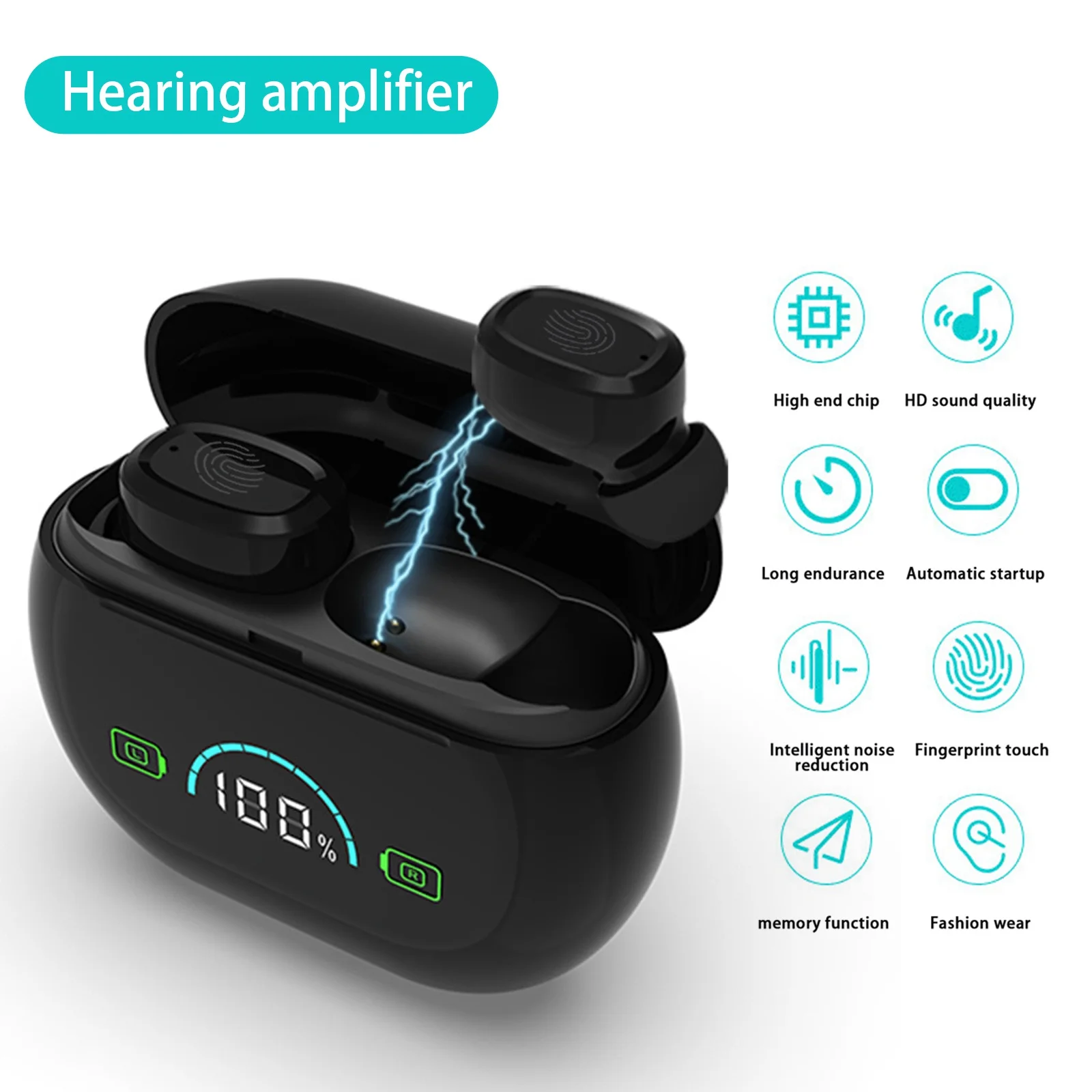 Hearing Aid Rechargeable Intelligent Display Power Hearing Aids Sound Amplifier Touch Screen Adjust Tone Aids Device For Elderly
Hearing Aid Rechargeable Intelligent Display Power Hearing Aids Sound Amplifier Touch Screen Adjust Tone Aids Device For Elderly