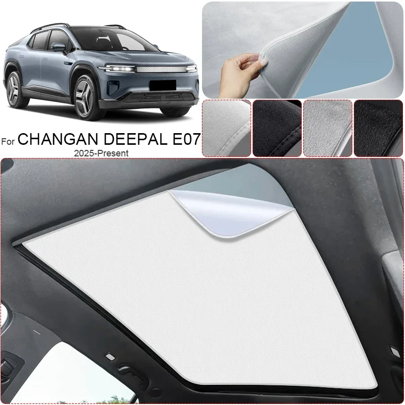 Car Suede Fabric Anti-uv Electrostatic Adsorption Sunroof Sunshade For CHANGAN DEEPAL E07 2025-2026Auto Heat Insulation Skylight
Car Suede Fabric Anti-uv Electrostatic Adsorption Sunroof Sunshade For CHANGAN DEEPAL E07 2025-2026Auto Heat Insulation Skylight