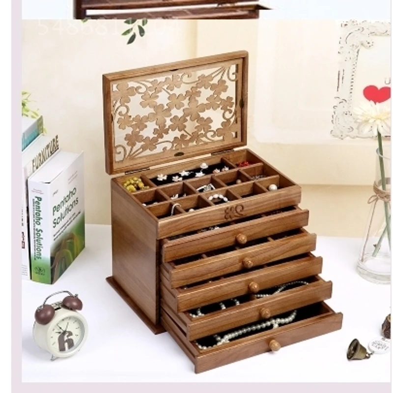 Space-Saving Multi-Tier Jewelry Organizer Elegant Wooden Box for Accessories Display Large Gift Packaging with Layered Storage
Space-Saving Multi-Tier Jewelry Organizer Elegant Wooden Box for Accessories Display Large Gift Packaging with Layered Storage