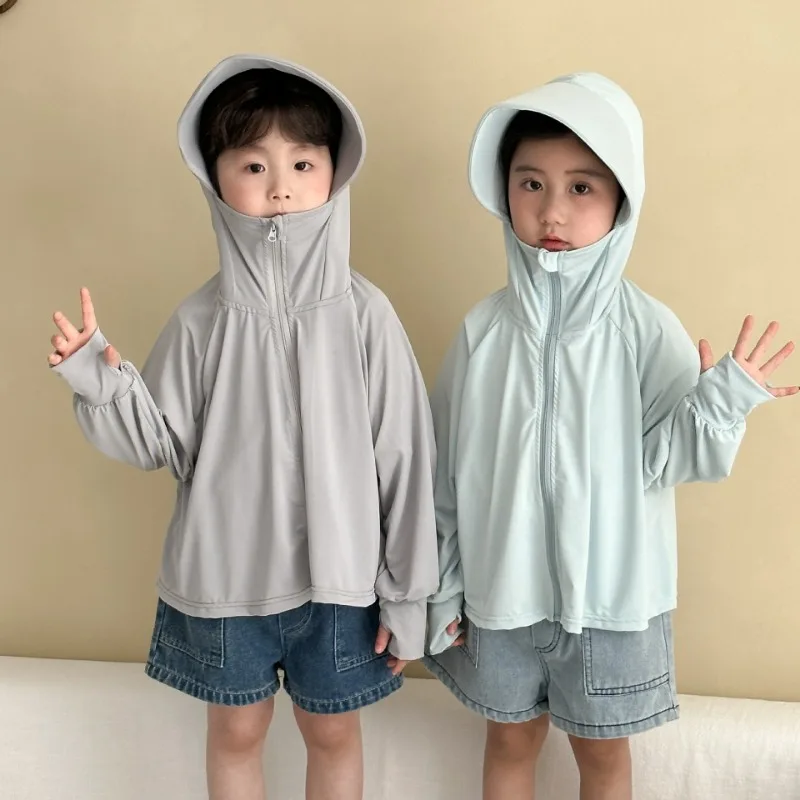 Children's Sunscreen Clothes Summer Boys' Ice Silk Baby Thin Hooded Jacket Outdoor Camping Girls' Breathable Zipper Coat
Children's Sunscreen Clothes Summer Boys' Ice Silk Baby Thin Hooded Jacket Outdoor Camping Girls' Breathable Zipper Coat