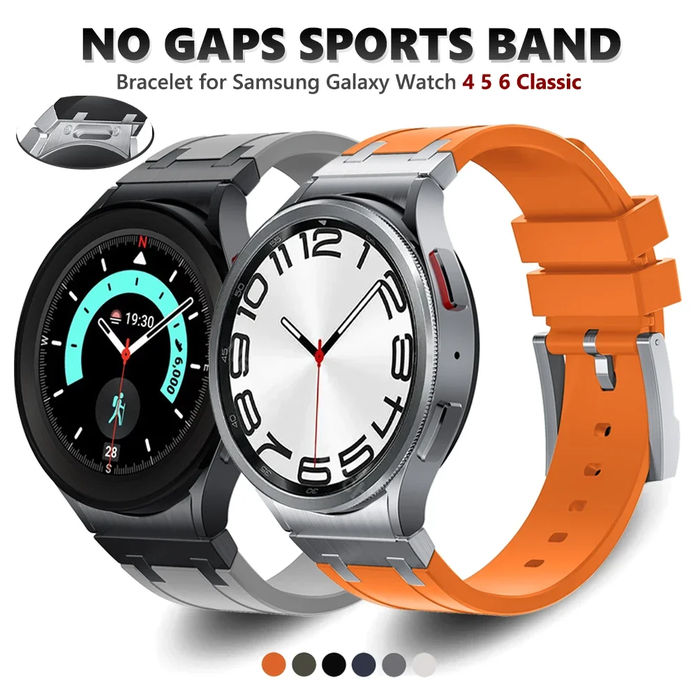 No Gaps Rubber Band for Samsung Galaxy Watch4 5 6 40 44mm Pro 45mm Silicone Quick Fit Bracelet Classic 42 43mm 46 47mm Men Strap
No Gaps Rubber Band for Samsung Galaxy Watch4 5 6 40 44mm Pro 45mm Silicone Quick Fit Bracelet Classic 42 43mm 46 47mm Men Strap