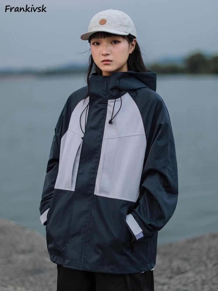 Hooded Interchange Jackets Women Korean Style Autumn Windproof Panelled Outdoor Spliced Moto Biker Fashion Casual Normcore Daily
Hooded Interchange Jackets Women Korean Style Autumn Windproof Panelled Outdoor Spliced Moto Biker Fashion Casual Normcore Daily