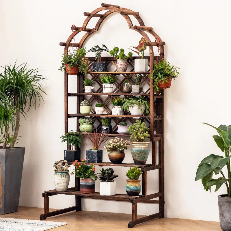 Grid courtyard balcony decorative dome craft preservative wood flower stand directly from the manufacturer Solid wood indoor pla
Grid courtyard balcony decorative dome craft preservative wood flower stand directly from the manufacturer Solid wood indoor pla