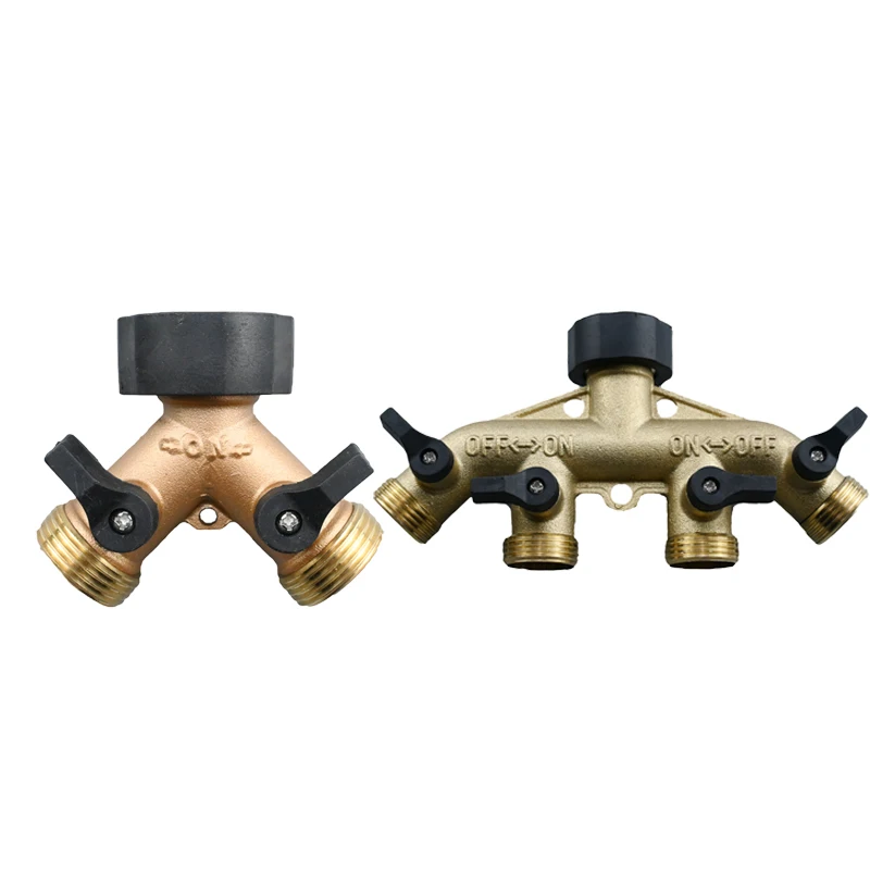 3/4 Inch 4-Way Brass Garden Hose Splitter Tap Y-Type Watering Connector Distributor For Outdoor Faucet
3/4 Inch 4-Way Brass Garden Hose Splitter Tap Y-Type Watering Connector Distributor For Outdoor Faucet