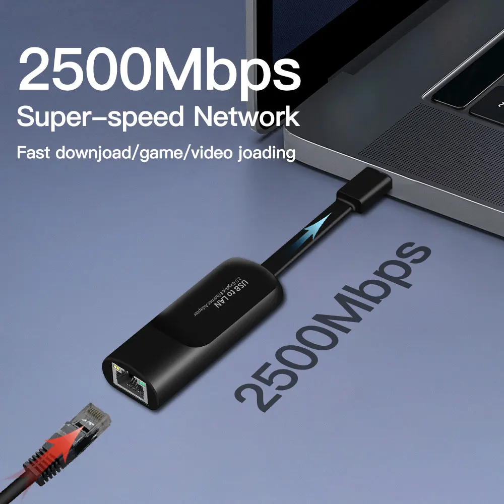 2.5G USB3.0 Type-C to RJ45 Lan Ethernet Adapter Hub 2500Mbps USB Converter Network Card Adapter For PC Macbook Windows Laptop
2.5G USB3.0 Type-C to RJ45 Lan Ethernet Adapter Hub 2500Mbps USB Converter Network Card Adapter For PC Macbook Windows Laptop