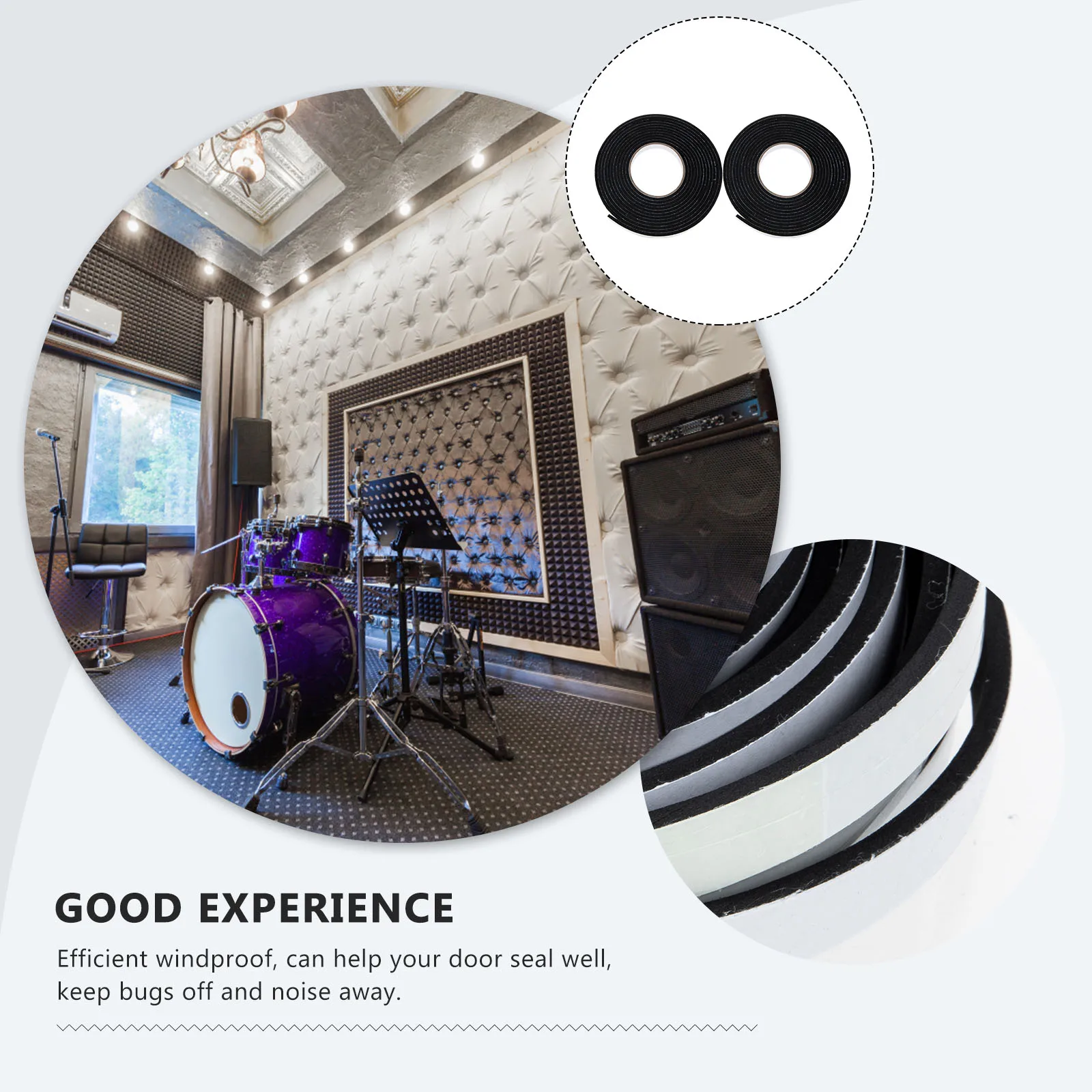 2 Rolls Self-Adhesive Soundproof Foam Tape Seal Strip Door Gasket Sponge Windproof Noise Reduction Strong Adhesive Long-Lasting
2 Rolls Self-Adhesive Soundproof Foam Tape Seal Strip Door Gasket Sponge Windproof Noise Reduction Strong Adhesive Long-Lasting