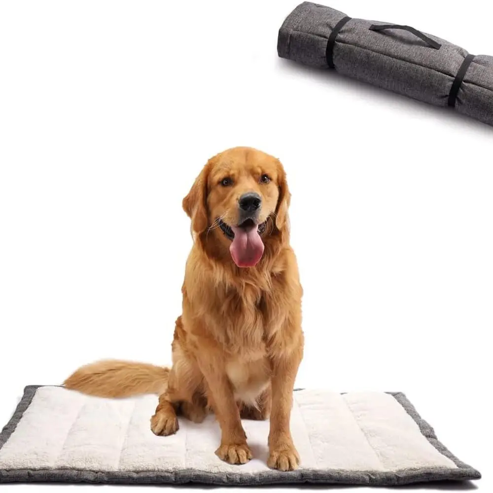 Кровать для путешествий для собак, коврик для рулонного ящика, коврик для питомника, снаряжение для кемпинга для домашних животных с ручками для переноски для средней собаки или кошки, супермягкий, машинная було
Кровать для путешествий для собак, коврик для рулонного ящика, коврик для питомника, снаряжение для кемпинга для домашних животных с ручками для переноски для средней собаки или кошки, супермягкий, машинная було