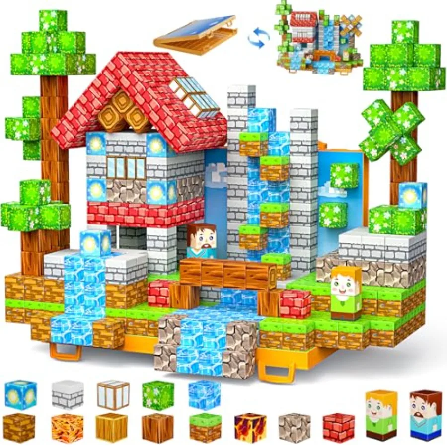 Magnetic Blocks, Magnetic Building Blocks, STEM Constructions Magnet Blocks for,Boys and Girls Age 3+ Years Old, Building Toys
Magnetic Blocks, Magnetic Building Blocks, STEM Constructions Magnet Blocks for,Boys and Girls Age 3+ Years Old, Building Toys