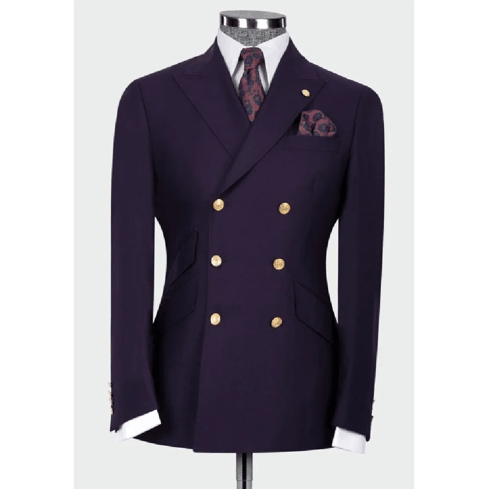 Luxury Purple Men Suits High Quality Double Breasted Formal Occasion Peak Lapel Customize Male Clothing 2 Pieces Jacket Pant
Luxury Purple Men Suits High Quality Double Breasted Formal Occasion Peak Lapel Customize Male Clothing 2 Pieces Jacket Pant