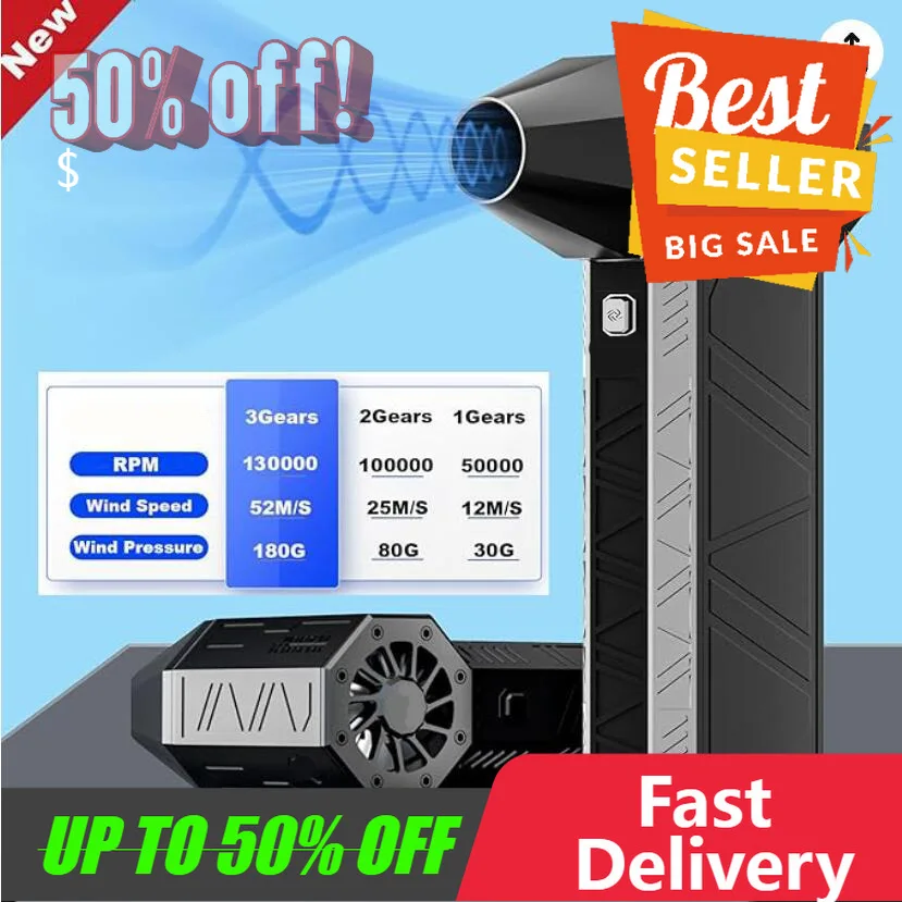 【Fast Delivery】130000RPM 52m/s Fan X3 Rechargeable Blower Brushless Air Blower Turbo Jet Fan Portable Dust Blower Electric Drye
【Fast Delivery】130000RPM 52m/s Fan X3 Rechargeable Blower Brushless Air Blower Turbo Jet Fan Portable Dust Blower Electric Drye