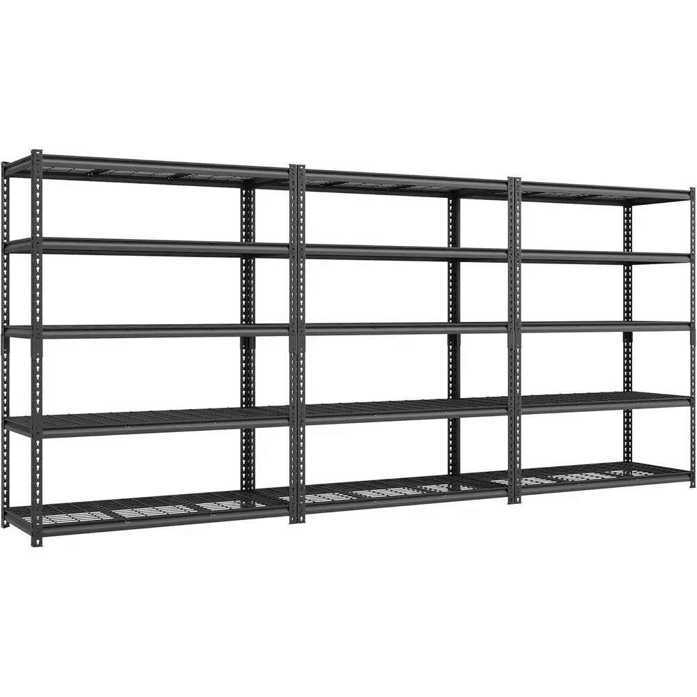 5-Tier Heavy-Duty Steel Garage Shelving Unit, Adjustable, 2200 lb Capacity, 24x144x72 Inches, Ink Black
5-Tier Heavy-Duty Steel Garage Shelving Unit, Adjustable, 2200 lb Capacity, 24x144x72 Inches, Ink Black