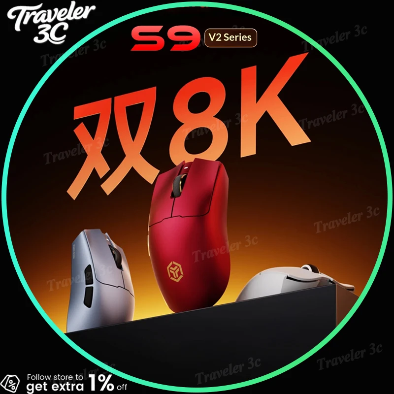 EWEADN S9 Pro V2 UltraV2 Gaming Mouse Bluetooth Tri-Mode Wireless Mouse S9ProV2 PAW3395 500mah 8000Hz 65g Lightweight Mouse
EWEADN S9 Pro V2 UltraV2 Gaming Mouse Bluetooth Tri-Mode Wireless Mouse S9ProV2 PAW3395 500mah 8000Hz 65g Lightweight Mouse