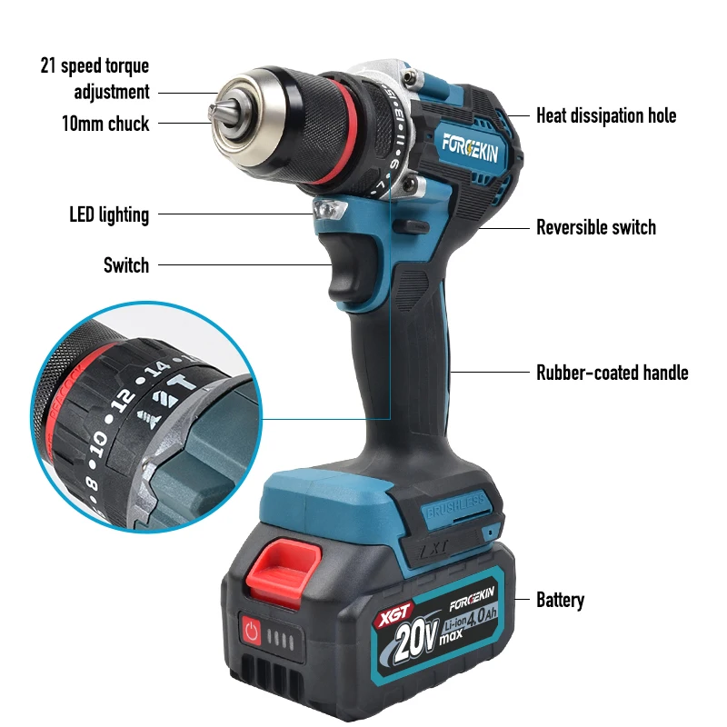 Cordless Lithium Battery Drill Electric Screwdriver Rechargeable Power Drill 2 Speed Home DIY Drilling Tool With Battery
Cordless Lithium Battery Drill Electric Screwdriver Rechargeable Power Drill 2 Speed Home DIY Drilling Tool With Battery