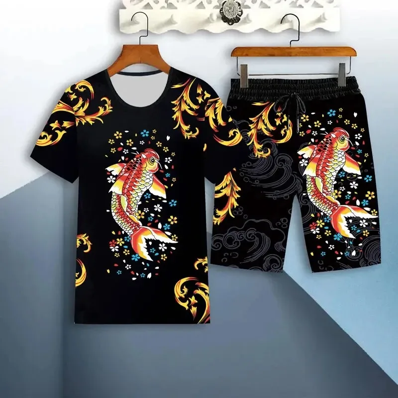 2025 New Summer 3D Dragon Pattern Men's Beach Shorts Set T-shirt Two-piece Round Neck Sportswear Oversized Sportswear
2025 New Summer 3D Dragon Pattern Men's Beach Shorts Set T-shirt Two-piece Round Neck Sportswear Oversized Sportswear
