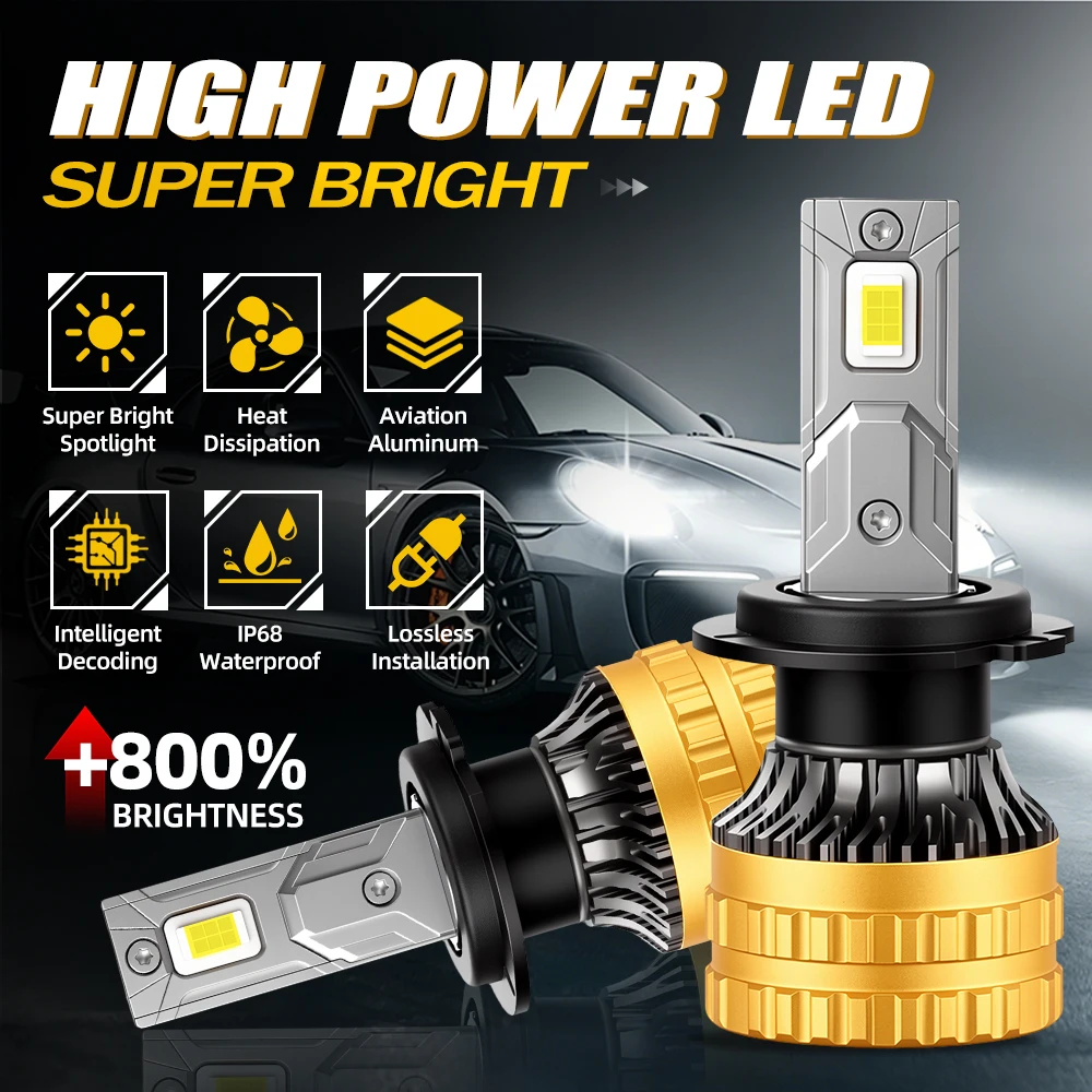 H7 LED CANBUS Bulb Super Bright 150W 30000LM 1:1 Halogen Size H7 LED Headlights Auto Diode Lamp 6000K 12V Turbo Headlamps
H7 LED CANBUS Bulb Super Bright 150W 30000LM 1:1 Halogen Size H7 LED Headlights Auto Diode Lamp 6000K 12V Turbo Headlamps