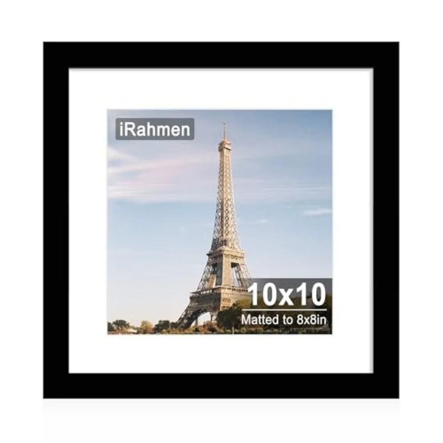 10x10 Picture Frame with HD Tempered Glass, Display Pictures 8x8 with Mat or 10 x 10 Without Mat, Wood Photo Frames for Tableto
10x10 Picture Frame with HD Tempered Glass, Display Pictures 8x8 with Mat or 10 x 10 Without Mat, Wood Photo Frames for Tableto