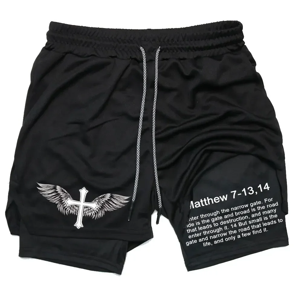 Men's High-Performance Shorts - Sport Casual Fitness Printed Bible Training Running Shorts - Mesh 2-in-1 Athletic Shorts
Men's High-Performance Shorts - Sport Casual Fitness Printed Bible Training Running Shorts - Mesh 2-in-1 Athletic Shorts