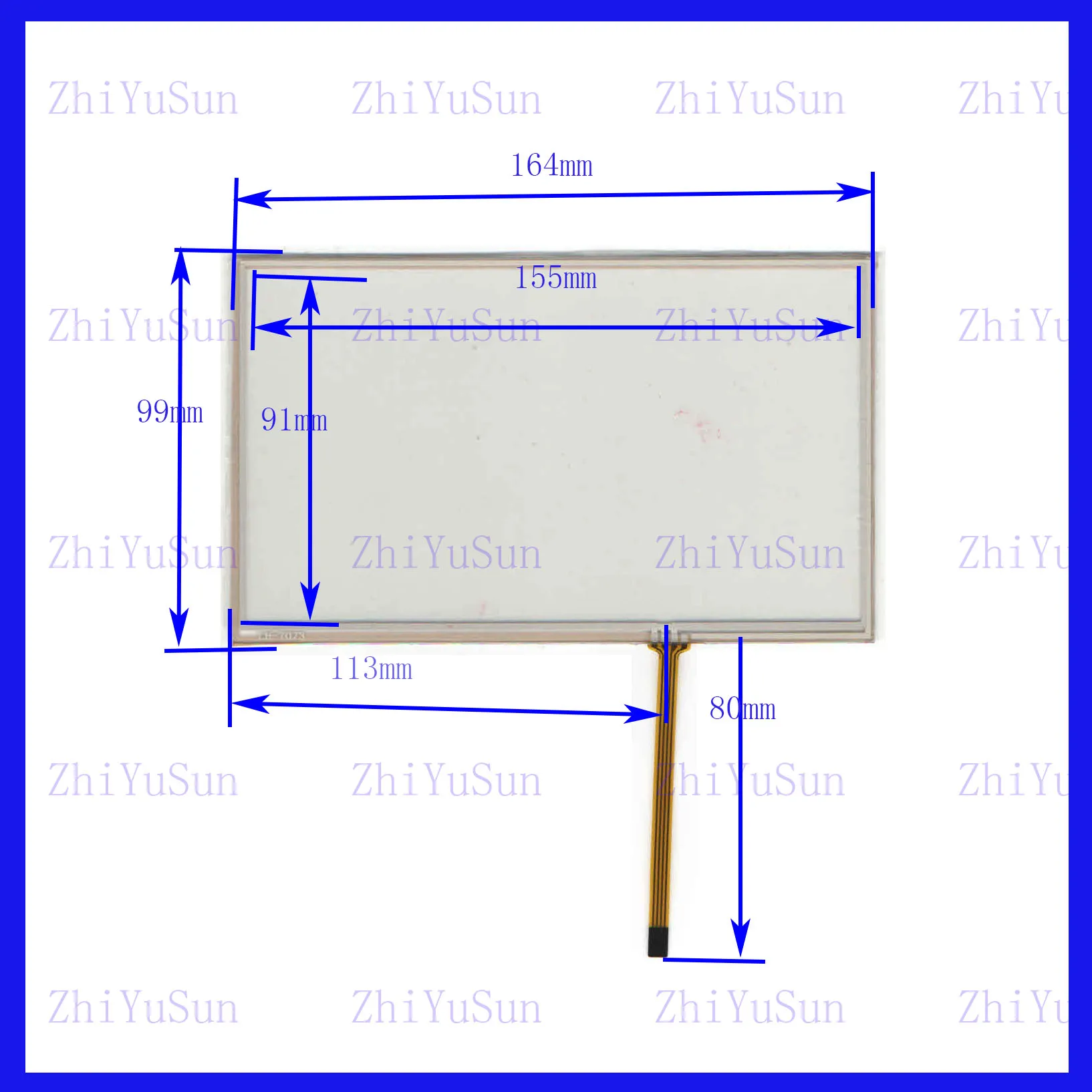 164*99 Resistive TouchScreen Panel Digitizer for Car 164*99mm
164*99 Resistive TouchScreen Panel Digitizer for Car 164*99mm