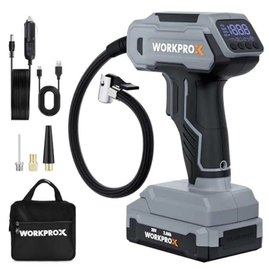 X Tire Inflator Portable Air Compressor 150 PSI Cordless Car Tire Pump with Digital Pressure Gauge Fast Inflation Rechargeable
X Tire Inflator Portable Air Compressor 150 PSI Cordless Car Tire Pump with Digital Pressure Gauge Fast Inflation Rechargeable