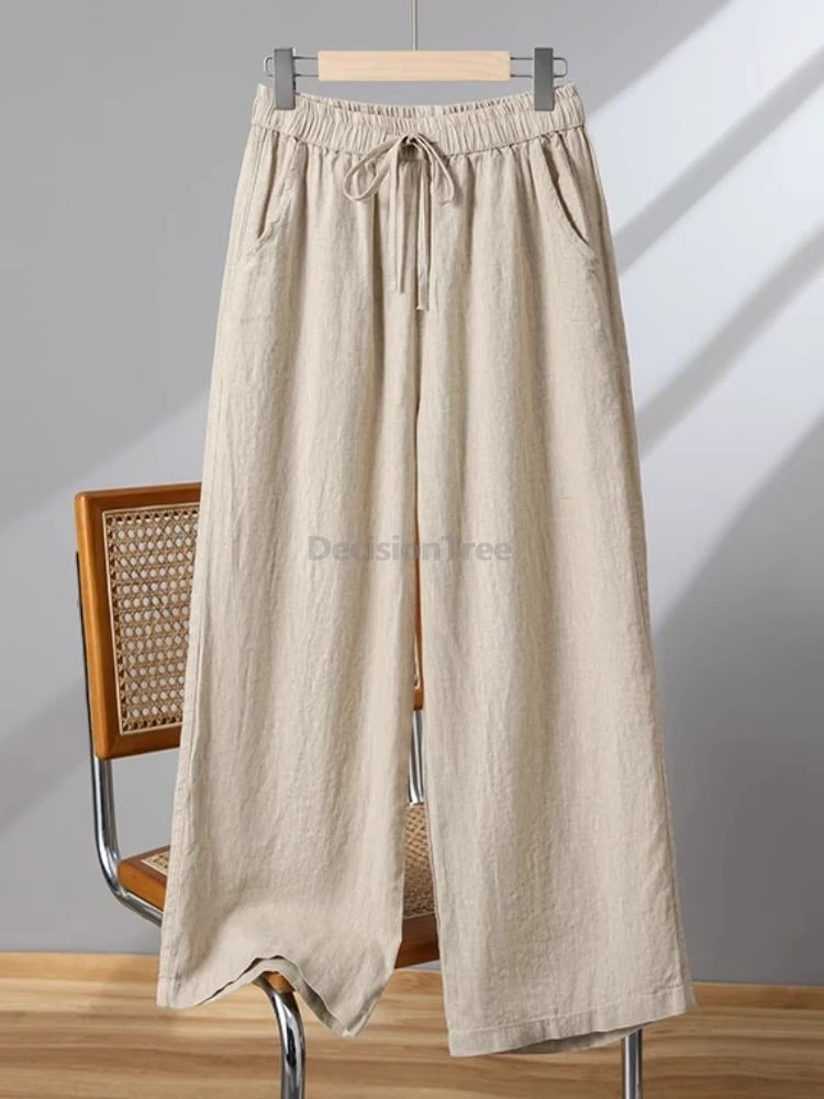 2025 home casual loose comfortable cotton linen pants summer leisure temperament straight pants retro versatile chinese trousers
2025 home casual loose comfortable cotton linen pants summer leisure temperament straight pants retro versatile chinese trousers