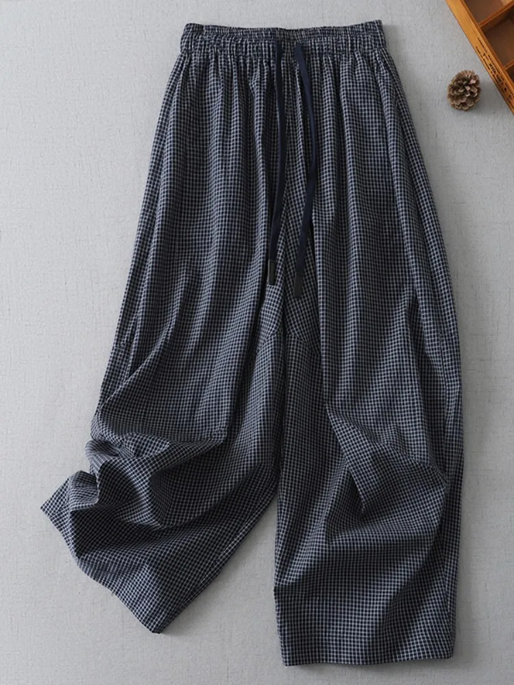 Retro Cotton Linen Wide Leg Pants Women's Summer Elastic Waist plus Size Linen Straight Casual Trousers High Waist Pocket
Retro Cotton Linen Wide Leg Pants Women's Summer Elastic Waist plus Size Linen Straight Casual Trousers High Waist Pocket
