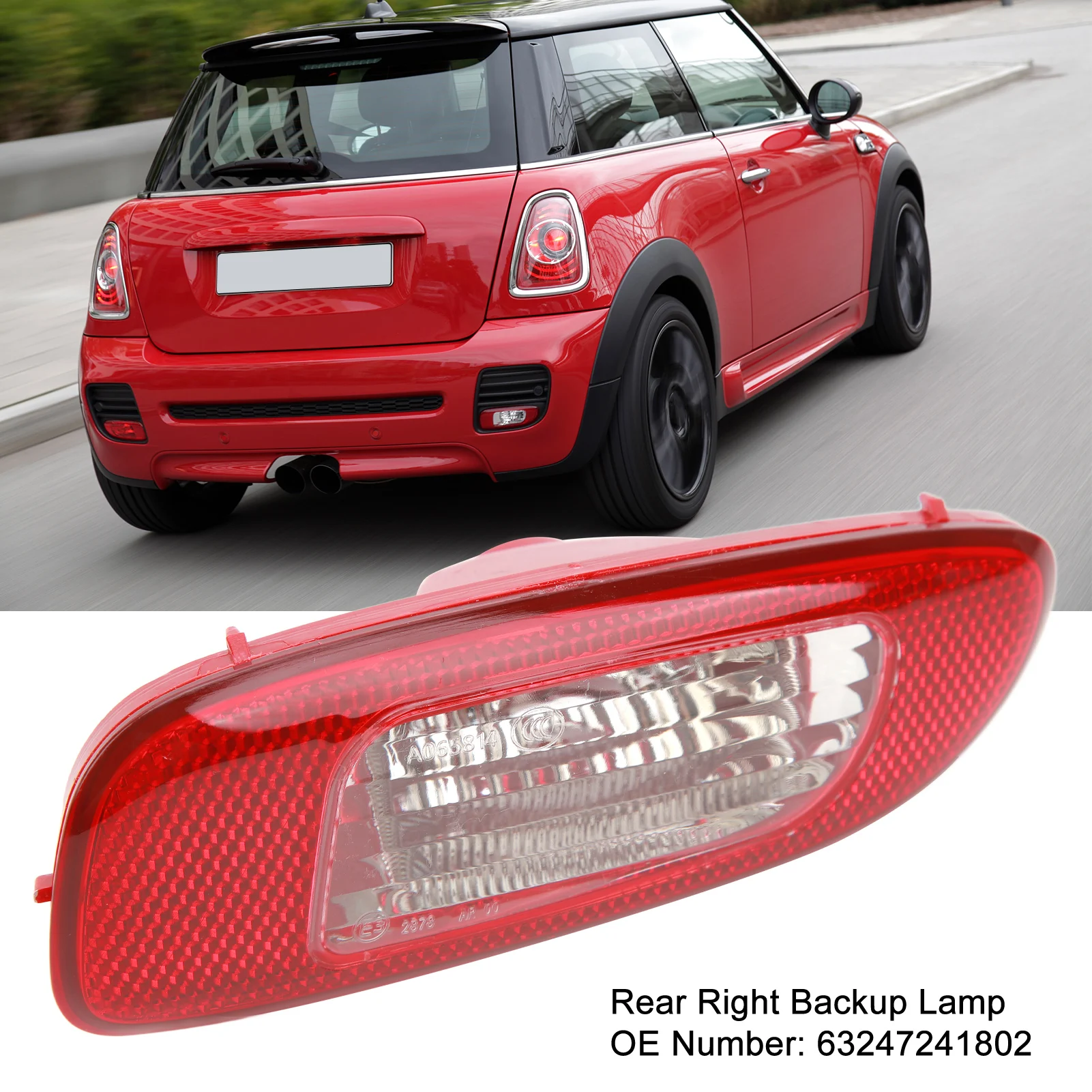Right Side Rear Bottom Reversing Backup Lamp Light No Bulb 63247241802 for R56 R57 R58 R59 S JCW 2011 to 2015 63247241802